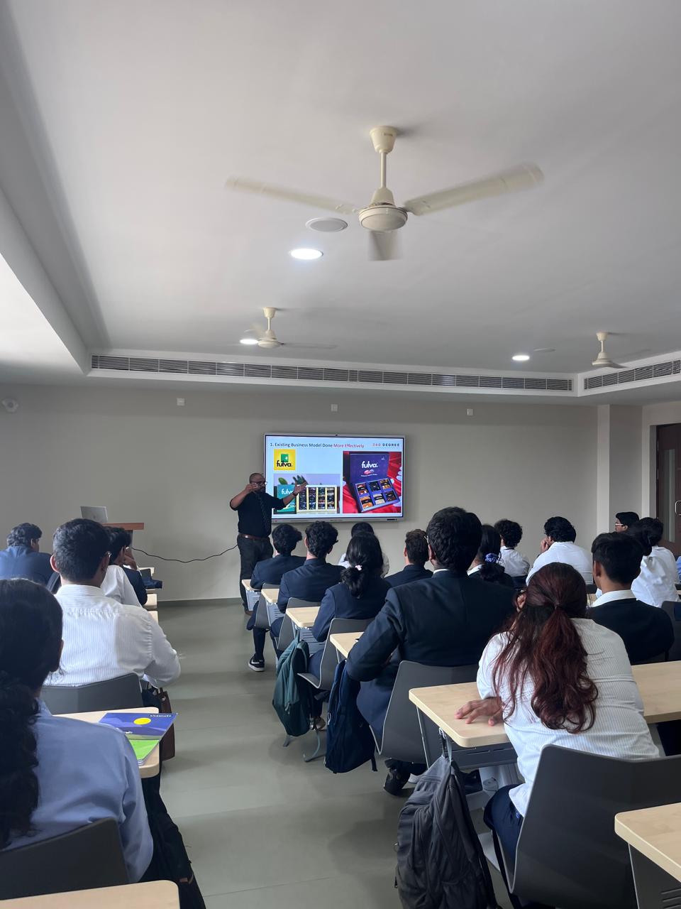 Students listening to the speaker